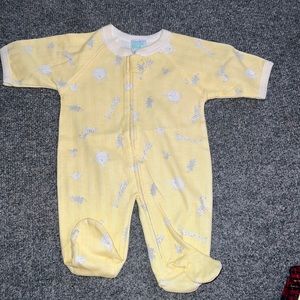 Unisex baby sleeper yellow with elephants and more newborn